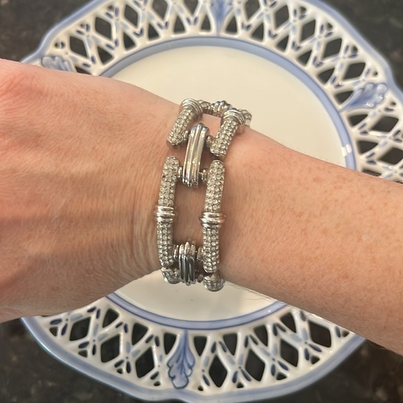 Christian Dior Vintage Chain Link Swarovski Crystal Bracelet - Picture 2 of 8